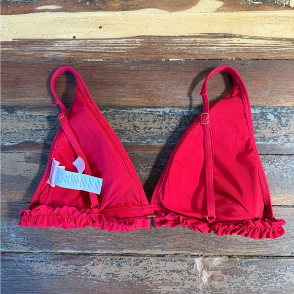 Kate Spade Mini Ruffle French Bikini Top in Red ~ Size XL 💛🍄 - Picture 2 of 5